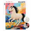 5D Pearl Kit Galloping Horse Pattern DIY Rhinestone Art Relaxing Handmade Ornament Home Wall Desktop Decoration for Beginners
