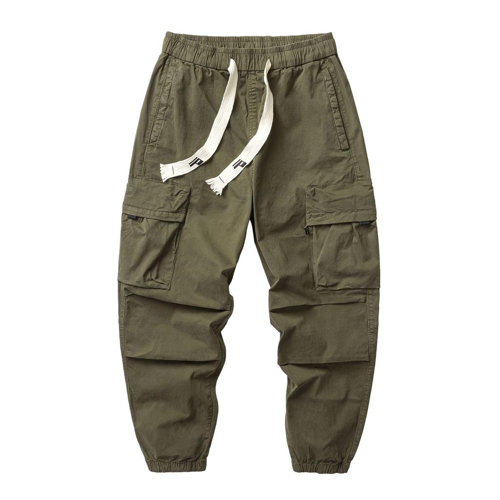 Loose Trendy Brand Multi-pocket Overalls Men's Spring and Autumn Trendy Brand Tapered Sweatpants Men's Pants Casual Pants Men's Clothing