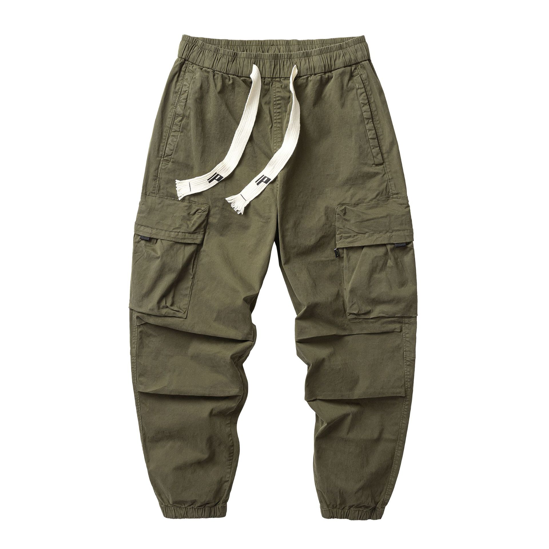 

Loose Trendy Brand Multi-pocket Overalls Men s Spring and Autumn Trendy Brand Tapered Sweatpants Men s Pants Casual Pants Men s Clothing XXXL хакі