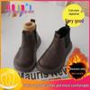 Genuine Leather Baby Martin Boots - Autumn/Winter British Style Ankle Boots with Velvet Lining for Boys and Girls.