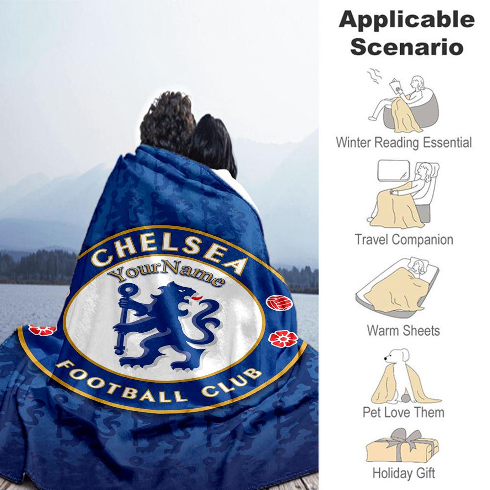 Chelsea Personalized Name Blanket Gift Customizable Blanket Ultra-Soft Suitable for Chair Sofa Living Room Home Decor Four Seasons Multipurpose