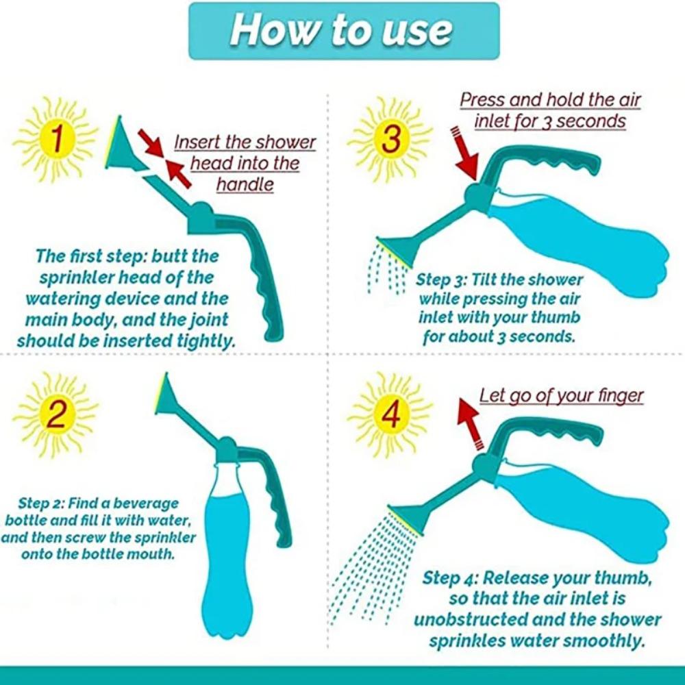 Gardening Plant Watering Handheld Dual-purpose  Water Spray   Bottle Water Can Top Waterers Shower Seedling Irrigation