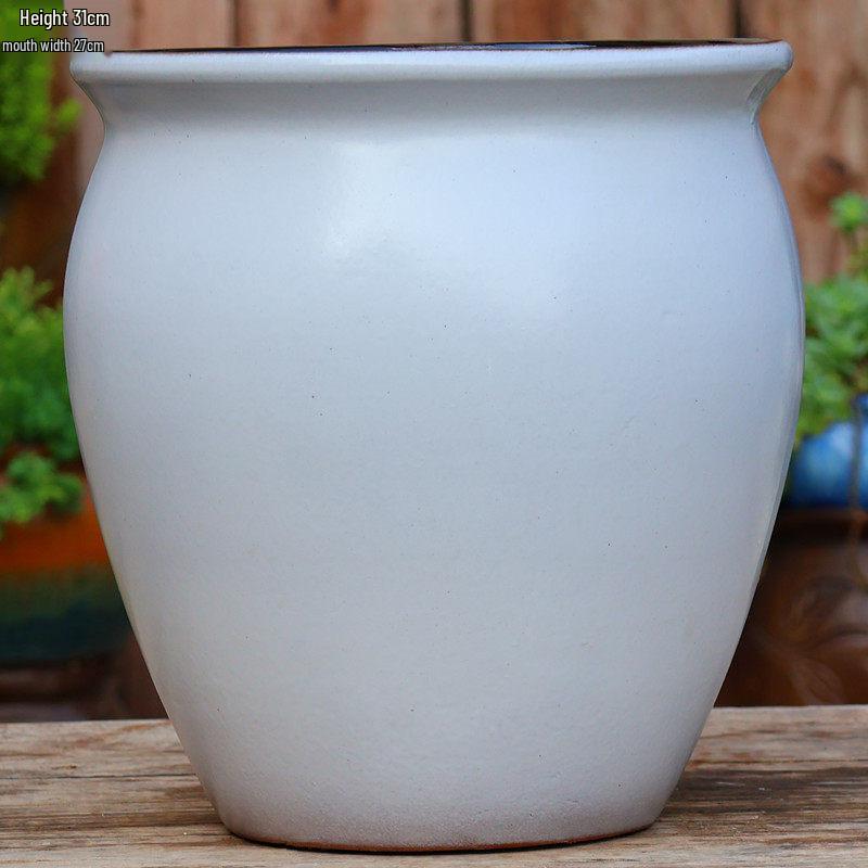 Retro Ceramic Wide Mouth Flower Pot - Tree Trunk Design for Succulents, Bougainvillea, Hydrangea, Roses  