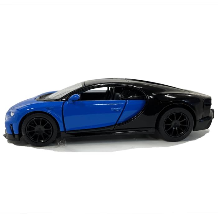 1:38 Bugatti Chiron Blue KINSMART Pullback Diecast Model Car