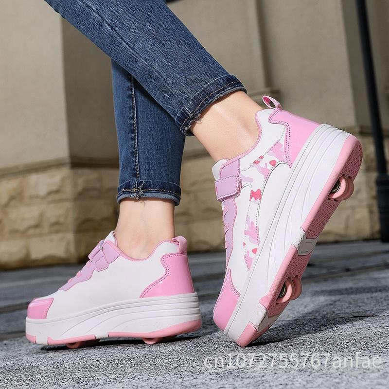 Dětské skateboardové boty Chůze Jízda na kole Dvojí použití Pohodlné Odolné proti opotřebení Venkovní Kolečkové brusle Tenisky Dívčí Ležérní Sho