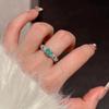 Hui Zhi Yi S925 Sølv Paraiba Isblomstring Ring med Full Diamantbesetning.