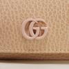 Gebrauchte GG Marmont Double G Kompaktbörse (9539), 735212, 7942, Kalbsleder Geldbörse Kartenetui und Münzbeutel, Rosa Beige,