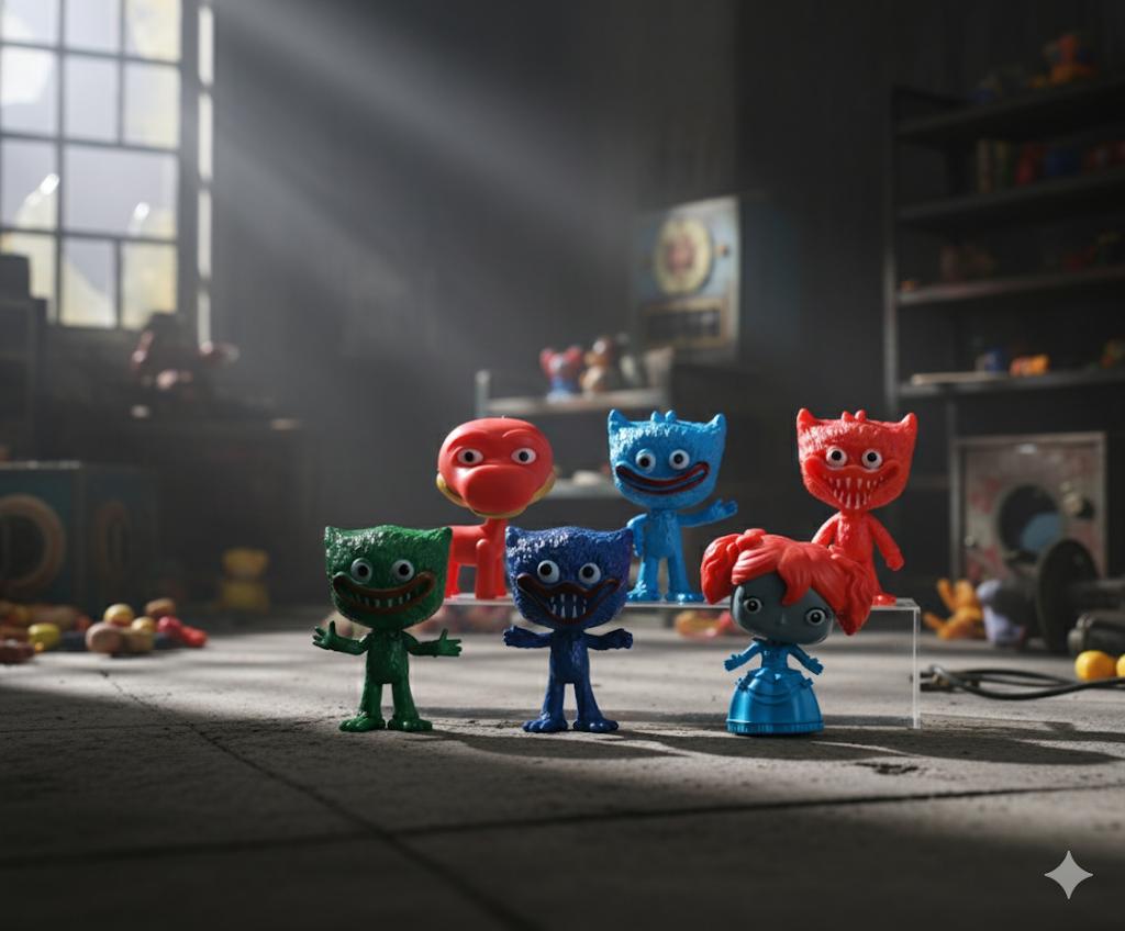 

Хаггі Ваггі Huggy Wuggy Poppy playtime фігурки 6 шт./комплект ПВХ 6 червоний