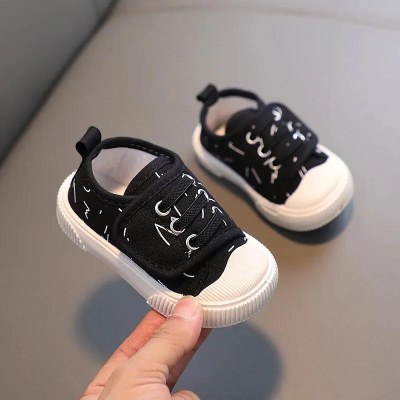 

1-6 Years Old Children Canvas Shoes Spring Autumn Casual Low Cut Board Shoes Breathable Lining Anti-slip Wear Resistant 27
