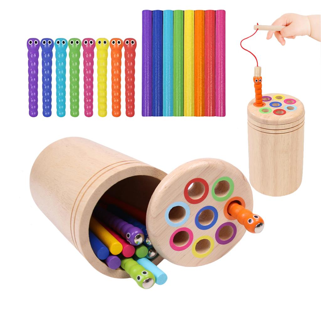 Wooden Color Sorting Toys for Toddler,Montessori Education Fine Motor Skills Learning Toy,Developmental Sensory Matching Games