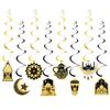8Pcs/Set Castle Moon Stars Ramadan Ornaments Mubarak Ramadan Kareem Eid Mubarak Hanging Decorations Ramadan Hanging Spirals