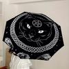 1pc Witchcraft Moon Phase Cat Umbrella with Plastic Handle,Suitable for All Seasons Home Travel Outdoor UmbrellaDD118