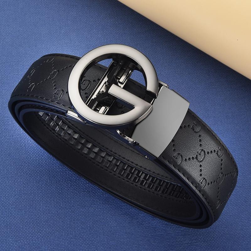 Men Genuine Fashion Leather Belt With Auto Buckle For Office And Casual Outfits