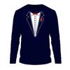 Suit Imitation 3D T-shirt For Men's Street Hip-hop Cosplay Funny And Personalized Round Neck Long Sleeved Fashion Casual New Top