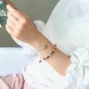 Natural Garnet Bracelet for Women with Pearl and Tourmaline In Forest Style14k Gold-plated Crystal Bead Bracelet with Niche Design