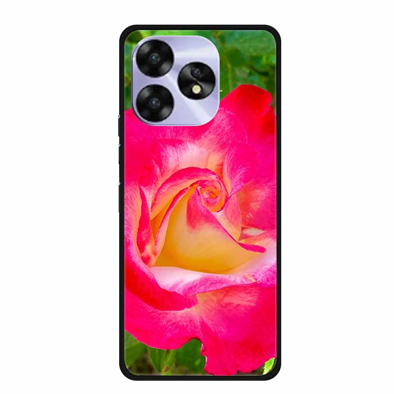 For Umidigi A15c A15 Case Painted Black Bumper TPU Soft Silicone Phone Cover For Umidigi A15 Cases A 15 15T Coque Funda Capa Cat