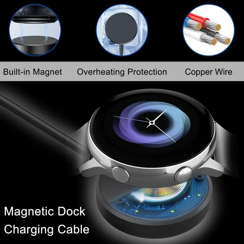 2 in 1 USB C For Galaxy Watch Charger Compatible With Samsung Galaxy Watch 6 /6 Classic /5 Pro/5/4/3/Active2/1 Fast Charger