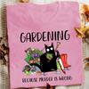 Summer Women Fashion T-shirts Funny Gardening Because Murder Is Wrong Black Cat Graphic T-Shirt Vintage Ladies Tee Female Shirt