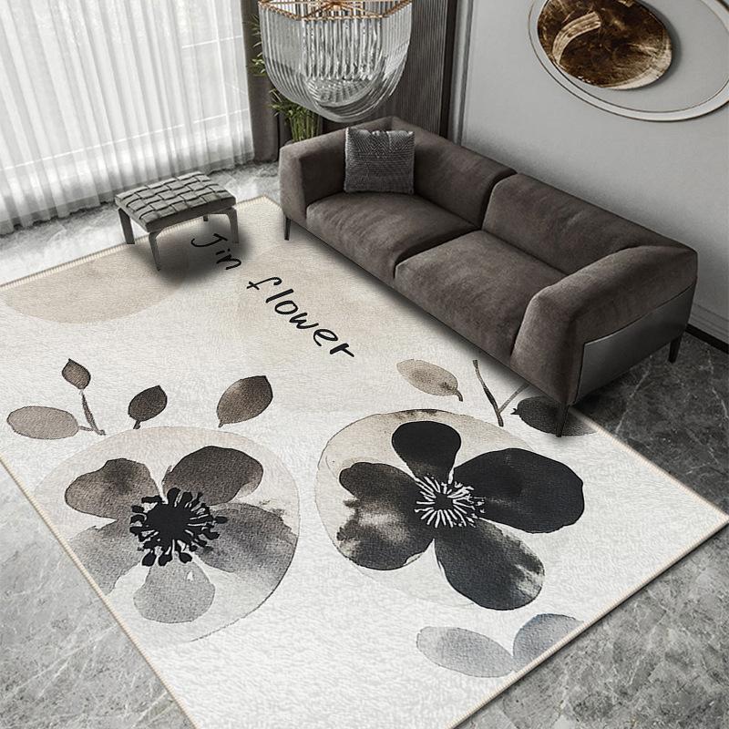 Imitated Cashmere Wabi-Sabi Light Luxury Thick Coffee Table Blanket Ins Cream Style Modern Simple Sofa Floor Mat Carpet Living Room