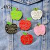 Canvas Bag Accessory Brooch Pin, Enamel Teacher-Themed Fruit Shape Lapel Teacher Pin Lightweight Outfit Badge for Teachers Day Graduation Classic