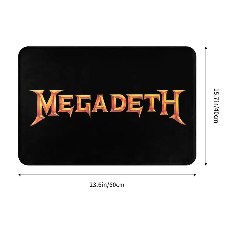 Personalized Heavy Metal Rock Roll Music Megadeths Print Doormat Mat Anti-Slip Bathroom Kitchen Living Room Rug Carpet 40*60cm