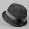 Woolen Elegant Bow Bucket Hat for Ladies and Mothers, Warm and Windproof for Autumn and Winter