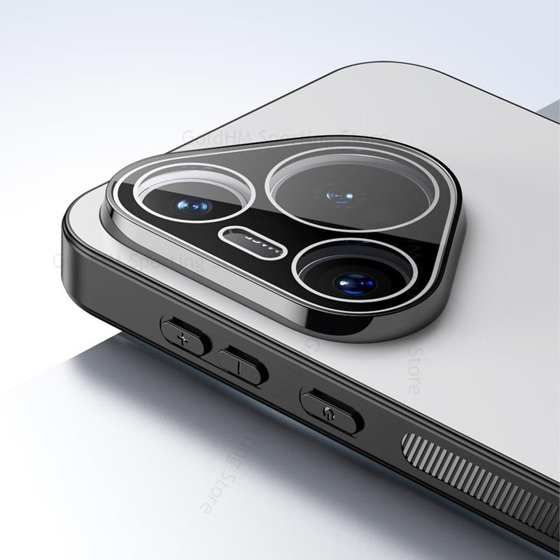 HD Lens Film Protector Phone Tough Case For Huawei Pura 80 Ultra 70 Pro Plus 360° Magnetic Ring Holder Bracket Matte Cover Nova 14 Ultra 13 12 Pro