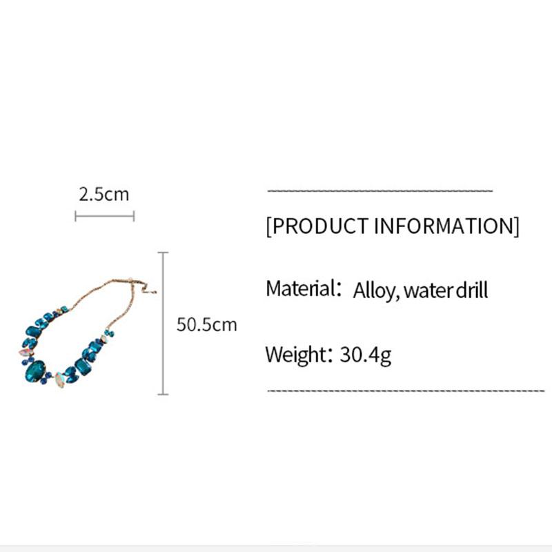 Nieregularny geometryczny zestaw naszyjników z diamentami Lekki luksus Wysokiej klasy Modne i wszechstronne akcesoria