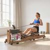 Water Rowing Machine, Foldable, Double Rail, Aluminum, 158 kg, Bluetooth, 182 x 42 x 67 cm, Oak