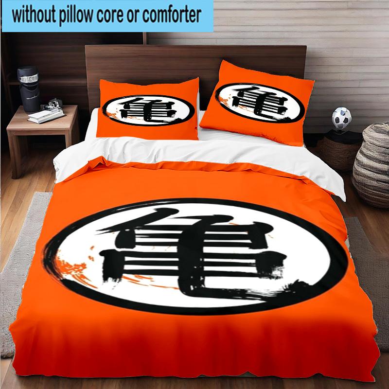 3PCS Goku Anime 3pcs Bedding,Including 3PCS Duvet Cover And 2pcs Pillowcases Perfect for Christmas,Ideal for Bedroom, Dormitory