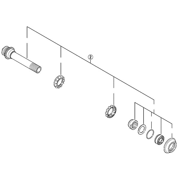SHIMANO Repair Parts Hub Axis Assembly Spacing Y2UB98020 (Ball 100mm) HB-M8000 HB-M785-S HB-M785-L HB-CX75