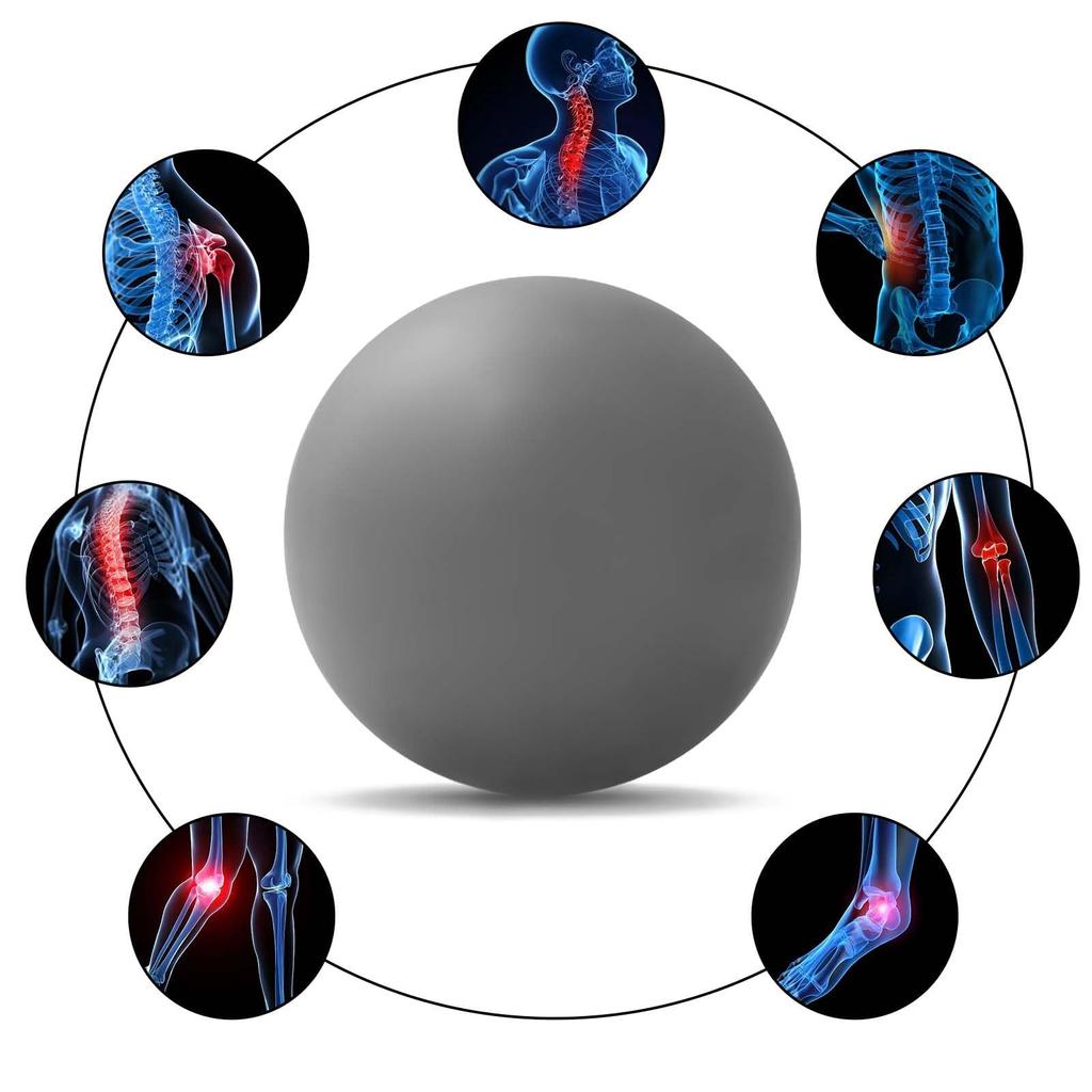 WOVTE Massage Lacrosse Ball for Muscle and Body Deep Trigger Muscle and Myofascial Release Set of Ball, Pain, Shoulders, Neck, Back, Feet, Massage,