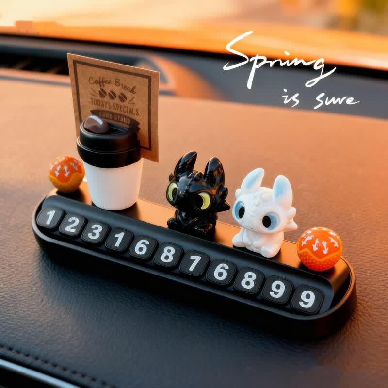 Toothless Night Fury Car Parking Number Plate Ornament