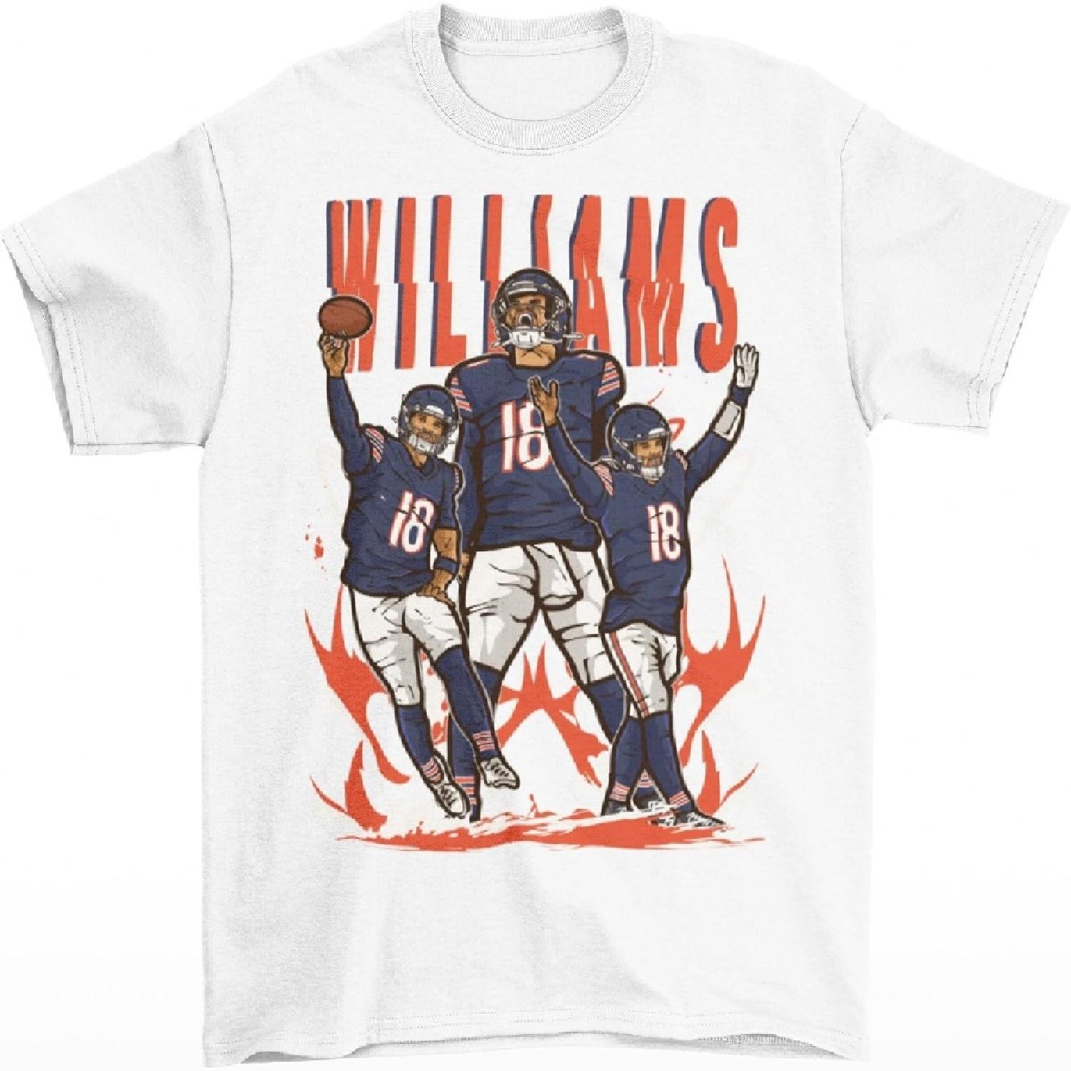Caleb Williams Cartoon Style Chicago Football T-Shirt XXXXXL белый