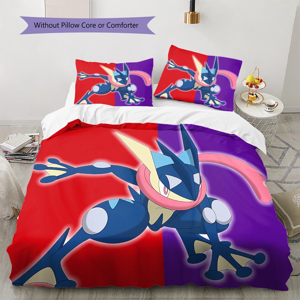 Povlečení s motivem Pokémonů Domácí dekorace Narozeninový dárek (1 * povlak na peřinu + 2 * povlak na polštář, bez jádra)