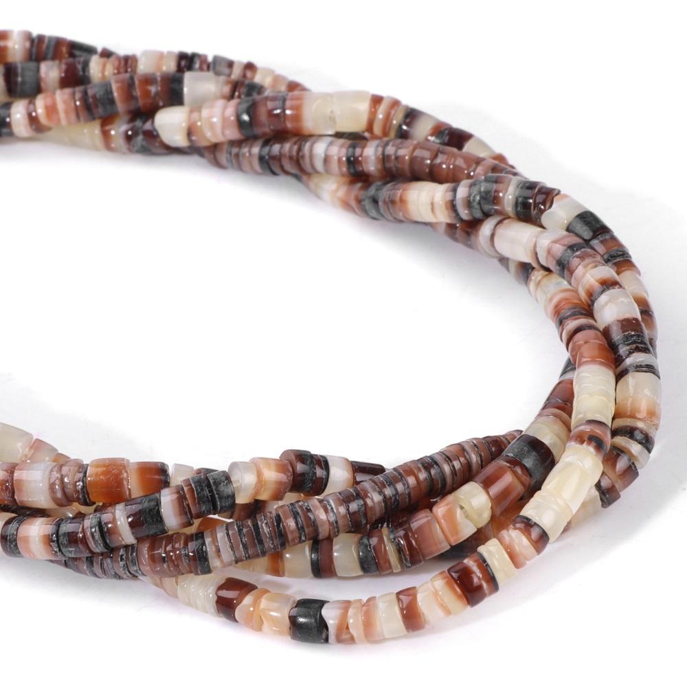 Colorful 4-6MM Natural Flat Shell Beads Heishi Pearl Charm Beads For Jewelry Making Bracelet Handmade Earring Necklace Accessory