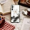Chinese Ink Lotus Phone Case For Samsung S25,S24,S21,S22,S23,S30,Ultra,S20,Plus,Fe,Lite,Note,10,Black Cover