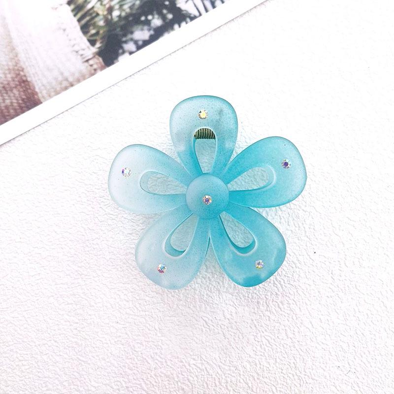 Large Frosted Flower Claw Clip - Candy Color Five-Petal Hair Clip