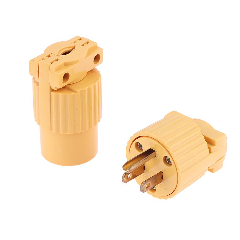 Yellow America L5-15R L5-15P L6-15R 6-15P Type B 15A Us Industry Power Socket Plug Male Female 3 Pole Locked Wiring Connector