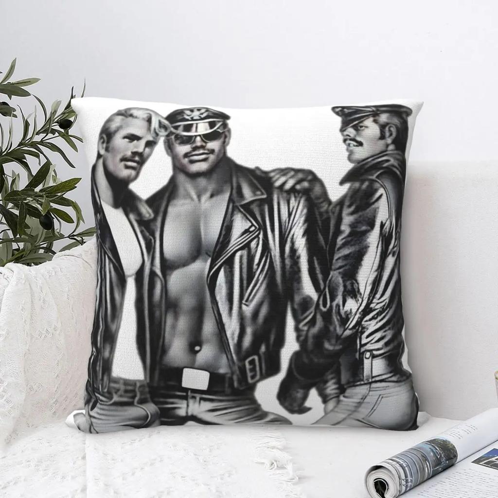 Tom of Finland Throw Pillow Christmas Pillowcase Pillow Cases Decorative Cushions Cover Decorative Pillows