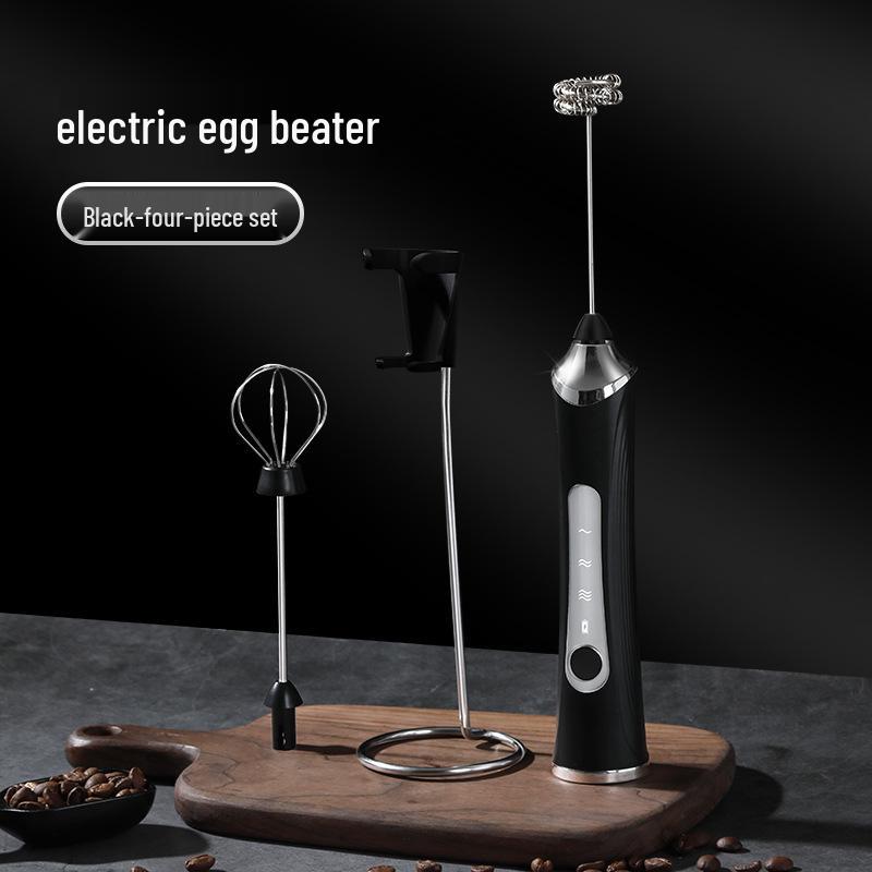 Stylish Electric Handheld Milk Frother & Mixer for Coffee and Eggs