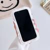 Color Block Plush Heart Phone Case for iPhone 13/14/15 Pro Max - Cute Autumn/Winter Design