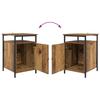 Nightstand Set of 2 Reclaimed Wood Look 40 x 42 x 60 cm Engineered Wood