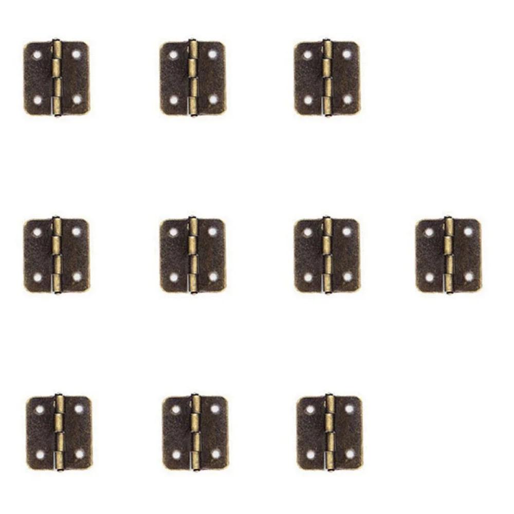 

Mini Retro Wooden Box Crafts Dolls Houses with Screws Door Hinges Hardware Cabinet Accessories Jewelry Box Hinges