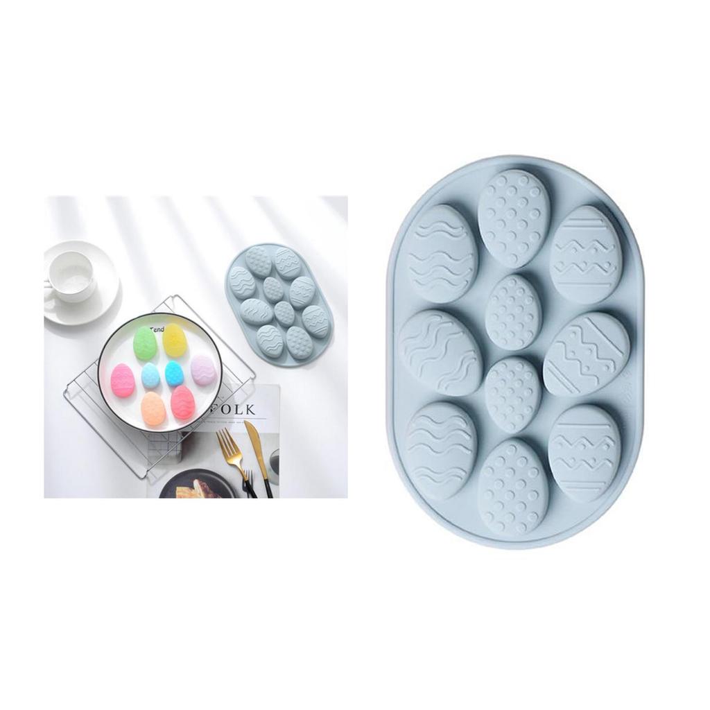 10 Holes Silicone Mold Chocolate Molds Soap Mould Birthday Cake Blue