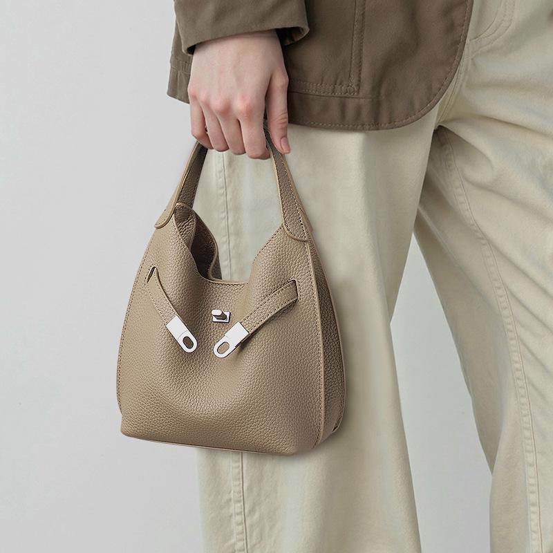 Bucket bag women s new women s bag leather portable vegetable basket bag high-end single shoulder messenger bag