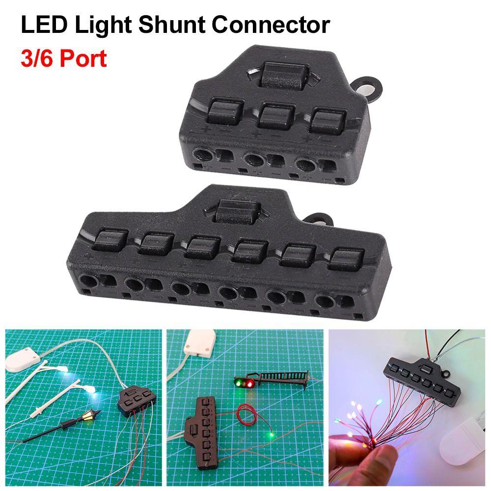1Pcs Copper Conductor Railway Train Port Sharing Box for Railway Miniature Lighting