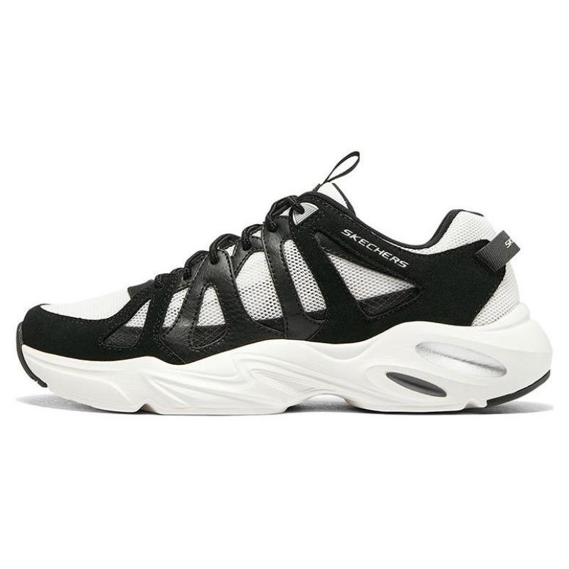 Skechers Stamina Airy Men Trendy Platform Shoes White Black 894072-BKW 43