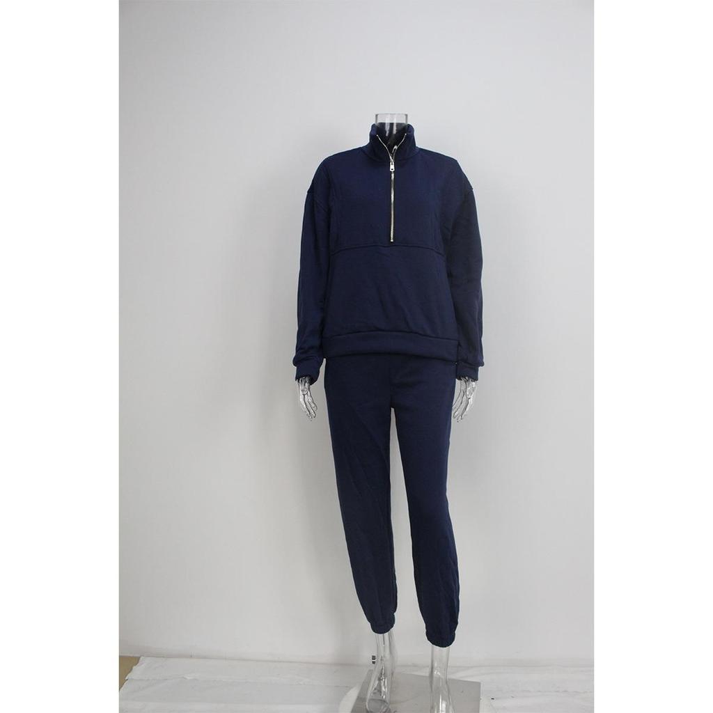 Damski dwuczęściowy zestaw bluza z kapturem polarowy sportowy uliczny casualowy modny dla kobiet