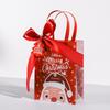Santa Claus Christmas Gift PVC Tote Bag - Square Souvenir & Apple Packaging for Christmas Eve